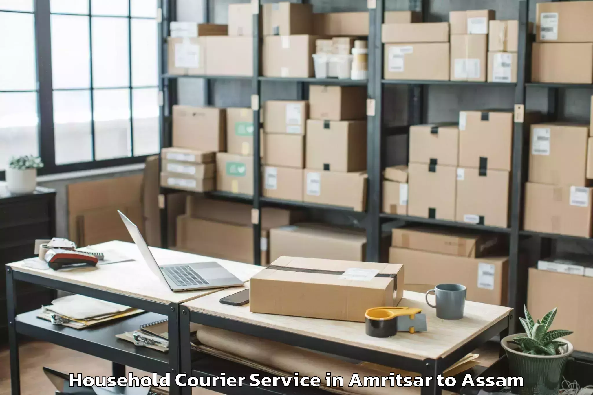 Quality Amritsar to Srimanta Sankaradeva Universit Household Courier